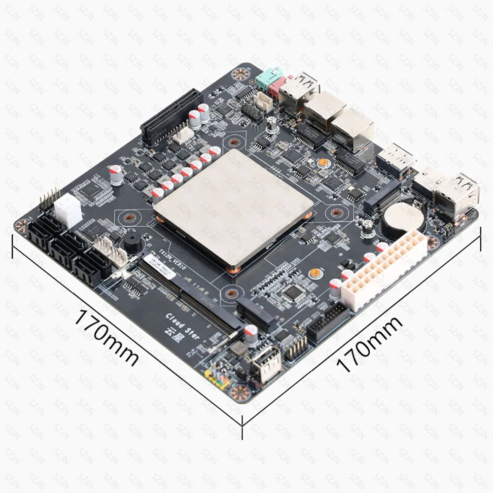 Mini ITX Motherboard N150 for DIY NAS Support DDR4 Max 32GB 2*2.5G RJ45 6*SATA3.0 2*M.2 NVME Low Power Consumption Motherboard.
