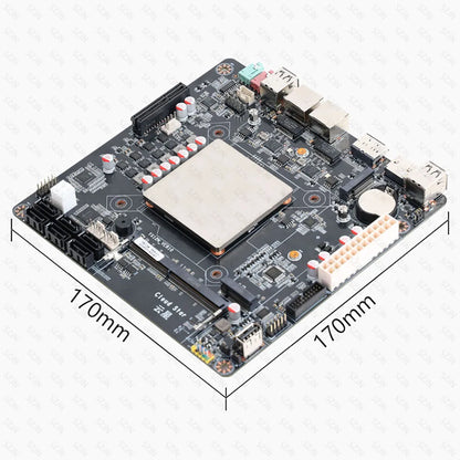 Mini ITX Motherboard N150 for DIY NAS Support DDR4 Max 32GB 2*2.5G RJ45 6*SATA3.0 2*M.2 NVME Low Power Consumption Motherboard.