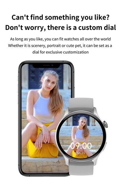 2025 NFC Smart Watch Amoled HD GPS Track Sports Heart Rate Bluetooth Call Waterproof Ladies Women Smartwatch For Huawei Xiaomi.