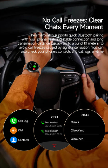 2026 New Smart Watch Men ECG+PPG Blood Lipids Uric Acid Blood Pressure Bluetooth Call 1.43'' Sapphire Smartwatch Remote Nursing