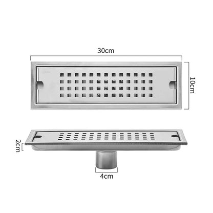 Mit Siebabdeckung, Duschbodenablauf, rechteckige Form, Edelstahl, Badezimmer-Waschbecken-Sieb, abnehmbar, geruchshemmend