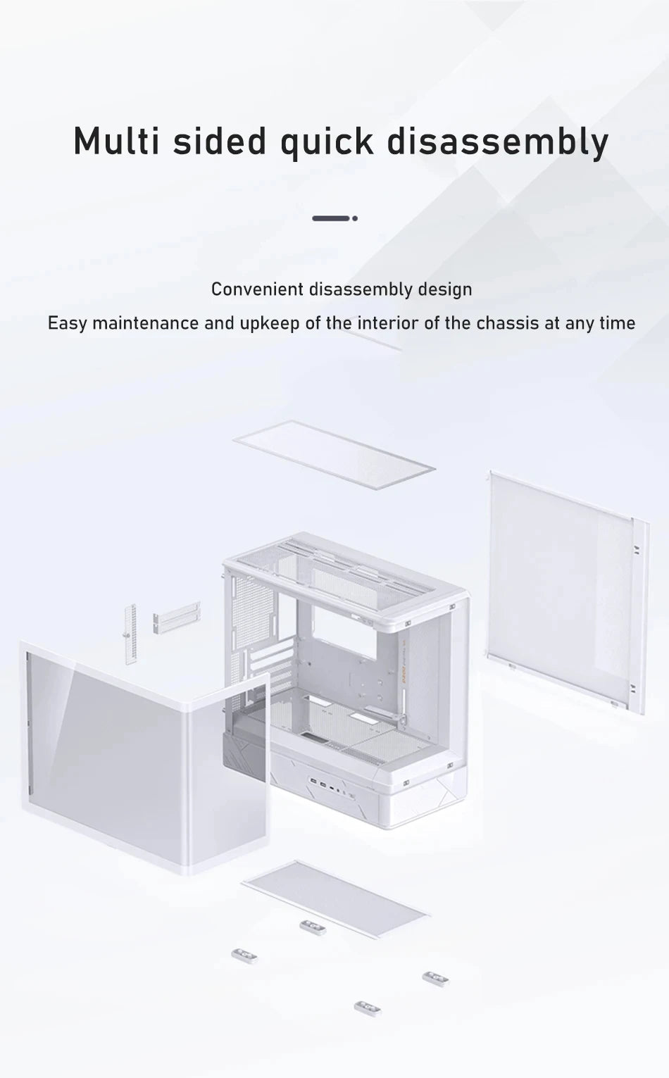 JONSBO D200 MATX Case (Column-Free Curved Sea View/240 Radiator/ATX Power Supply/Digital Display/Type-C Gen2 10Gbps+).