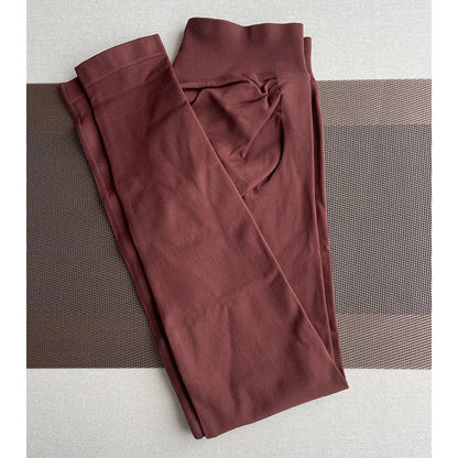 TKITK Leggings Women Seamless Sports Yoga Pants Low Ribbed Band Gym clothes Fitness Workout wear Scrunch Bum Tights