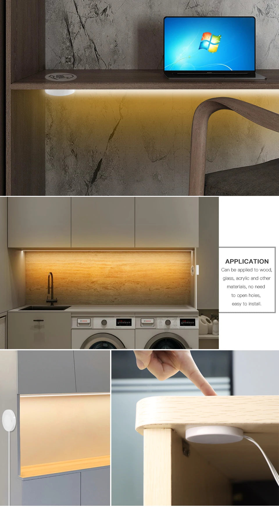 DC5V USB Touch Sensor dimmbar und Hand Sweep Schalter Cob Licht LED Streifen Neon Silica Gel Band wasserdichte Hintergrund beleuchtung DIY nach Hause.