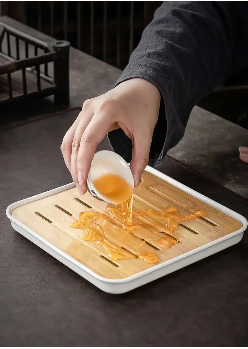 1 gaiwan 4 cups 1 teaboad Ceramic kungfu tea set household  one cover bowl four cups living room kungfu office reception.