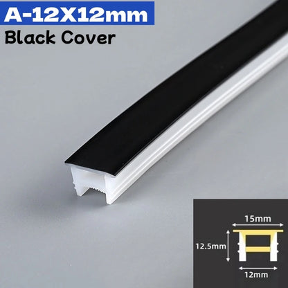 1M-10M Rimless LED Neon Rope Lamp Silicone Tube Diffuser Channel For WS2811 WS2812B Recessed Outdoor Ribbon Flexible Strip Light