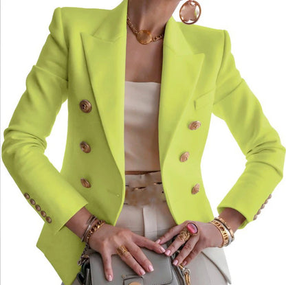 Casual Drehen Unten Kragen Langarm Anzug Oberbekleidung Büro Dame Frühling Herbst Mode Elegante Solide Blazer Mäntel Für Frauen 2023