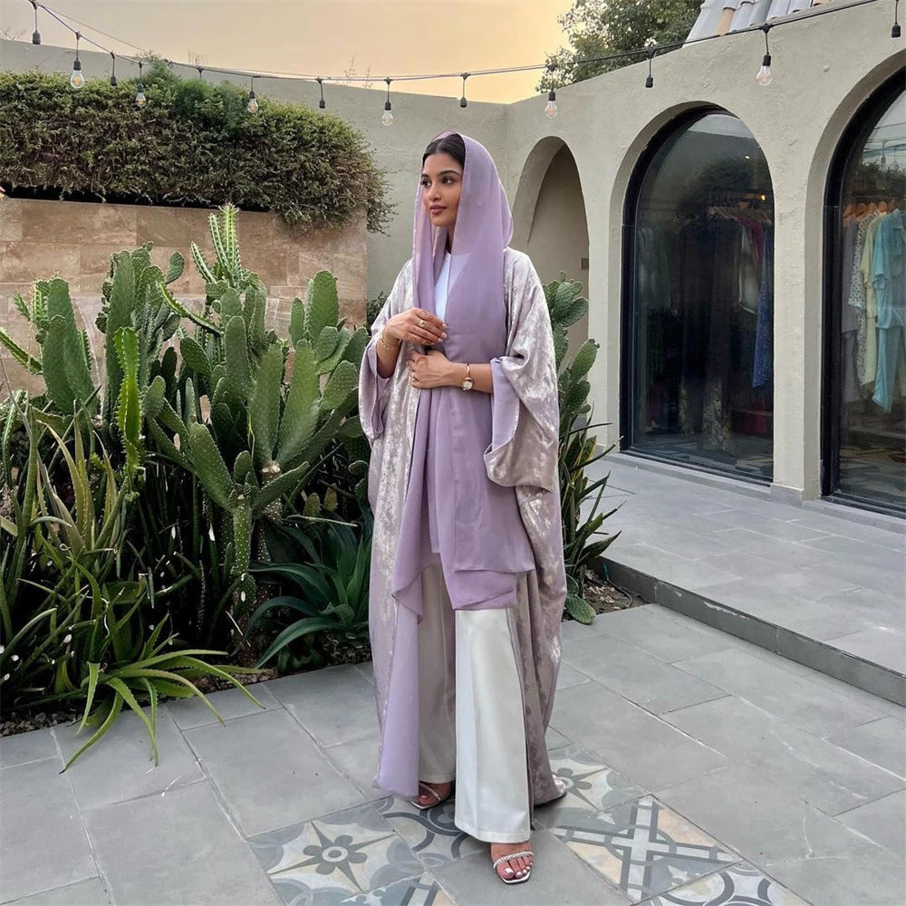 Ramadan Eid Open Dubai Luxury Abaya Damen Modest Kimono Coat 2025 Muslim for Women Islam Clothing Kebaya Robe Femme Musulmane.