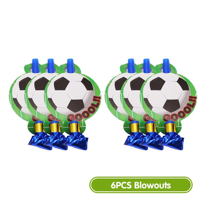 Fußball Geburtstag Dekoration Party Supplies Geschirr Luftballons Set Süßigkeiten Geschenkboxen Fußball Geburtstagsgeschenke Kinder Geburtstagsgeschenke
