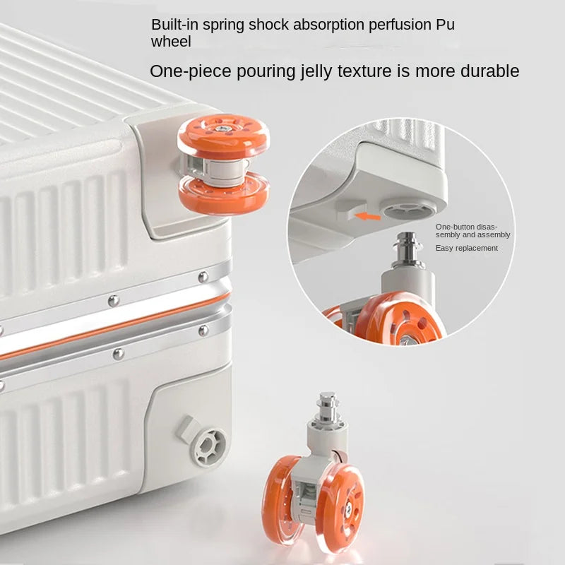 20-Zoll-Kompaktgepäck 26-Zoll-Trolley-Koffer mit großem Fassungsvermögen und Aluminiumrahmen für Männer und Frauen Reisekoffer.