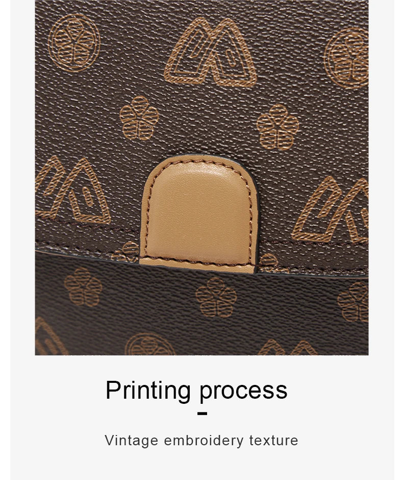 FOXER Women Small Shoulder Bag Fashion Monogram PVC Lady Crossbody Handbag with Adjustable Strap