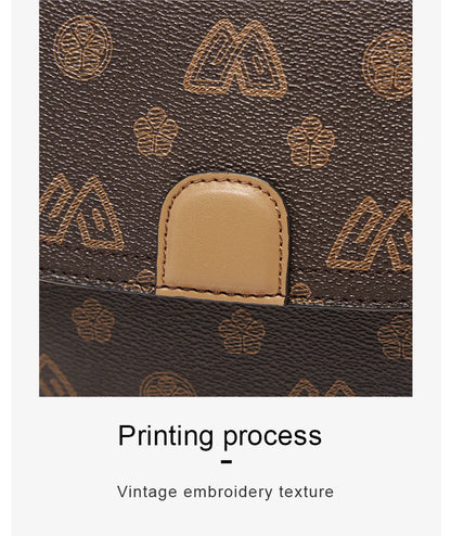 FOXER Women Small Shoulder Bag Fashion Monogram PVC Lady Crossbody Handbag with Adjustable Strap