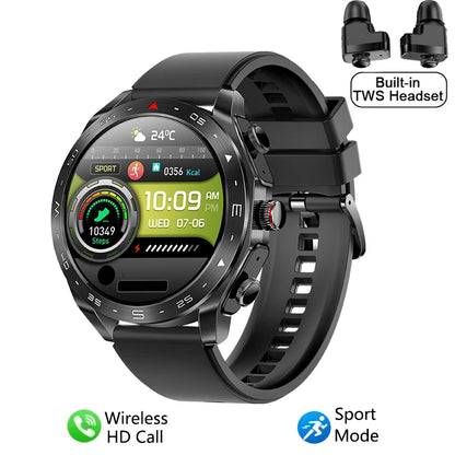 2024 New Smart Watch TWS 2-in-1 Bluetooth Earphones HIFI 9D Sound Quality Bluetooth Call For Men and Women Sports Smartwatches