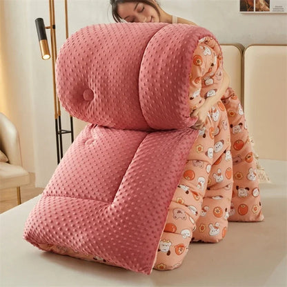 New A-class Retro Double Yarn Bean Velvet Winter Blanket Core, Fast Heating Warm Blanket, Four Seasons Spring and Autumn Quilt