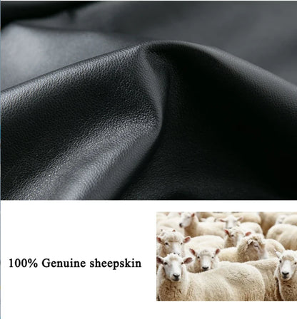 Retro High Grade Suede Real Leather Long Skirt 80cm For Women Upgraded Imported  Jupe Back Split Waist Loop Faldas Ankle-Length.