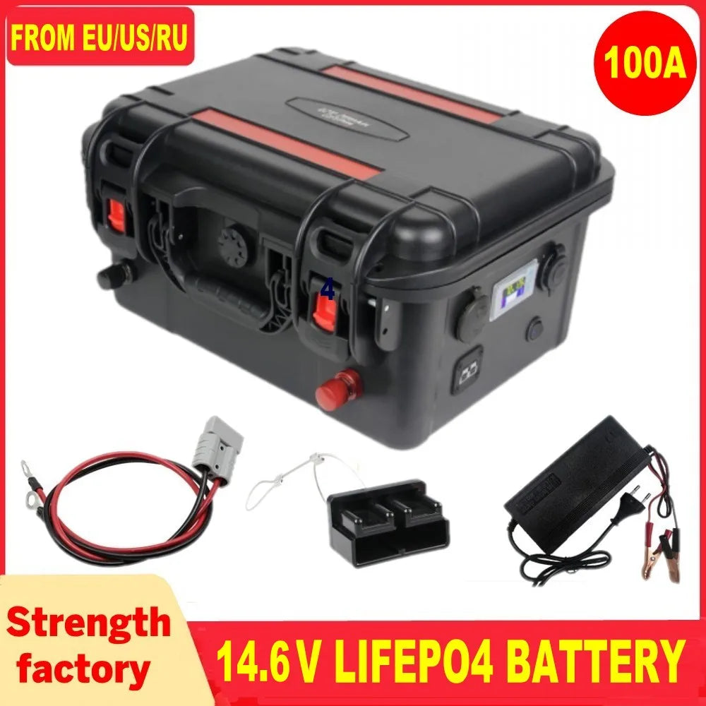 New12V100Ah LiFePo4 Battery 120AH 150AH200AH 12v Rechargeable Lithium Battery Pack300A With Bluetooth BMS for Comping Solar Boat