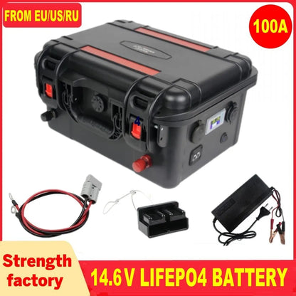 New12V100Ah LiFePo4 Battery 120AH 150AH200AH 12v Rechargeable Lithium Battery Pack300A With Bluetooth BMS for Comping Solar Boat