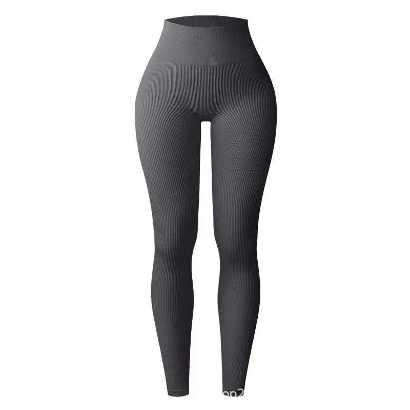 Thread Knited Leggings Women Seamless Slim Tights Gym Trainning Running High Waist Hip Liftting High Elastic Yoga Fitness Pants.