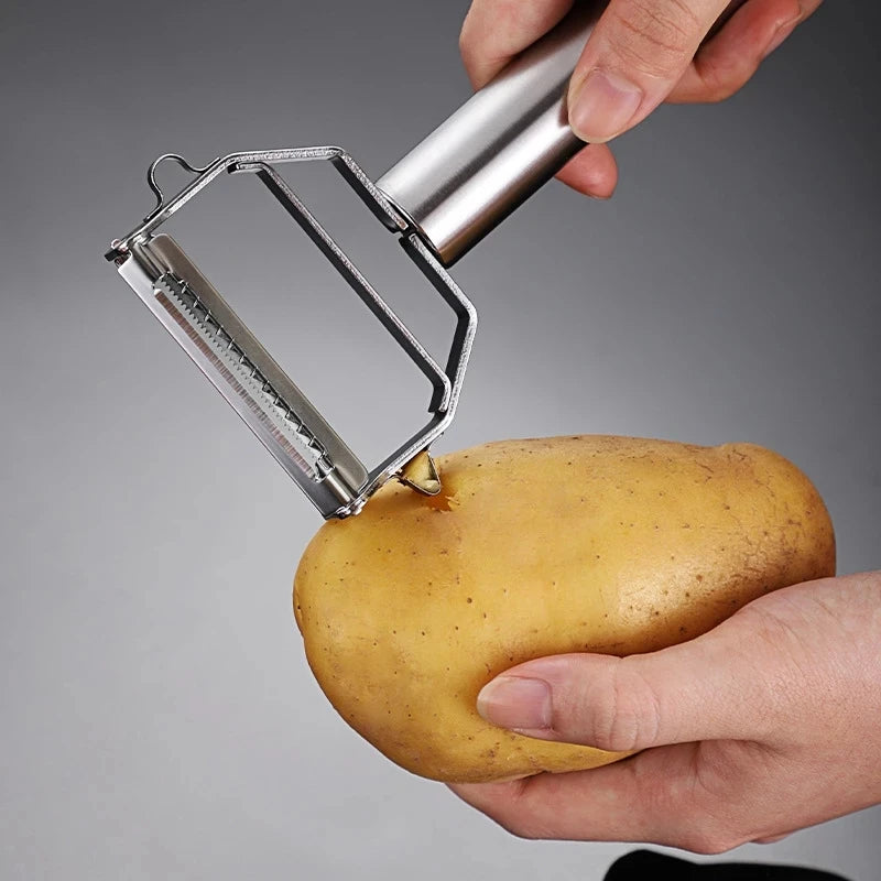 Kitchen Vegetable Peeler Stainless Steel Melon Planer Double-Head Peeler Household Multiple-Function Fruit And Vegetable Peeler.