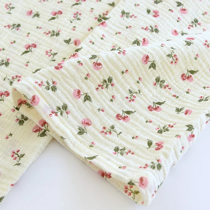 2025 Spring and Autumn Women's Pajama Set 100% Cotton Crepe Long sleeved Pants Two piece Cute and Sweet Home Fury Set Ladies