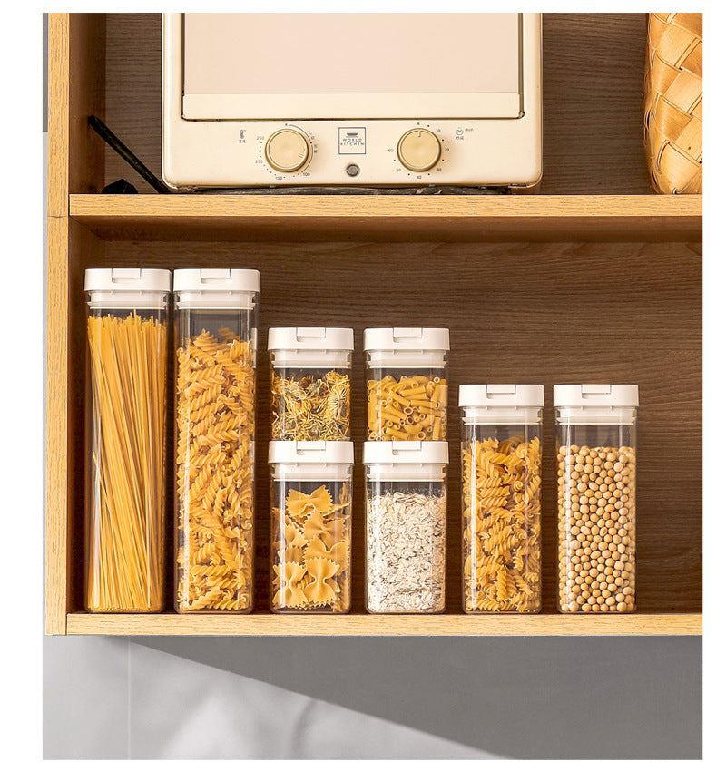 Sealed Plastic Food Storage Box Cereal Candy Dried Jars with Lid Fridge StorageTank Containers Household Items Kitchen Organizer.