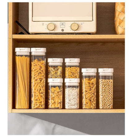 Sealed Plastic Food Storage Box Cereal Candy Dried Jars with Lid Fridge StorageTank Containers Household Items Kitchen Organizer.