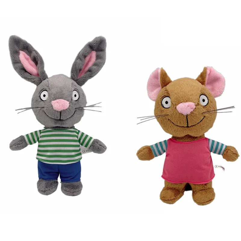 Pip and Posy Plush Toys Soft Stuffed Animal Rabbit Mouse Plushie Dolls Kids Educational Stuffed Figures Birthday Christmas Gifts.