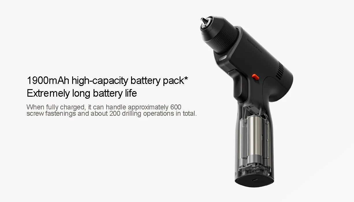 Xiaomi Mijia Bürstenlose elektrische Bohrmaschine 2, Smart Home-Elektrowerkzeug Typ C, wiederaufladbarer multifunktionaler Akku-Bohrschrauber, Schraubendreher CN