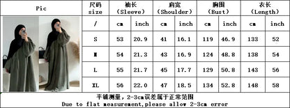 Winter Corduroy Abaya Warm Muslim Dress Closed Abayas for Women Dubai Luxury Turkey Kaftan Hijab Robe Ramadan Eid Islam Clothes.