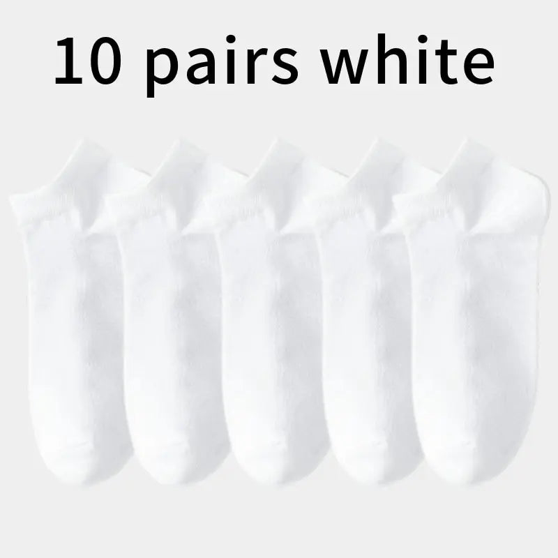 10 Pairs Men's Breathable Mesh Summer Short Socks, Sports Versatile Cotton Socks at Discount Price Sports and Casual Wear