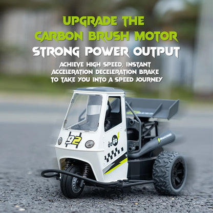 ZWN S810 Three Wheels RC Car With Lights Spray 2.4G Remote Control Electric High Speed Emulation Motorcycles Toys For Kids.