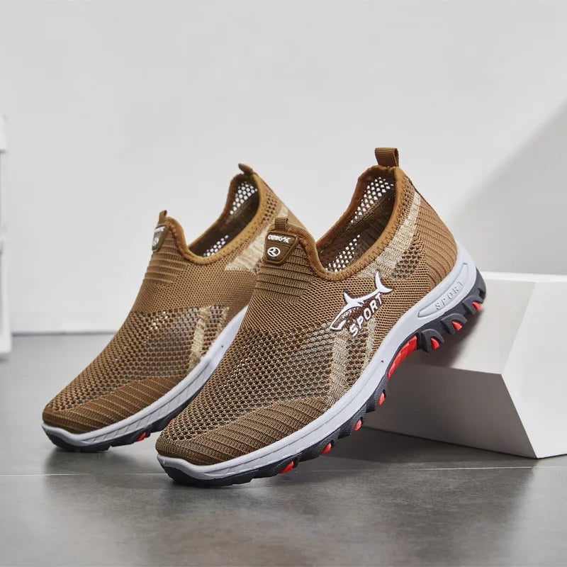Sommer Mesh Männer Schuhe Leichte Turnschuhe Männer Mode Lässig Wanderschuhe 2024 Atmungsaktive Herren Wanderschuhe 2025, Mode Schuhe