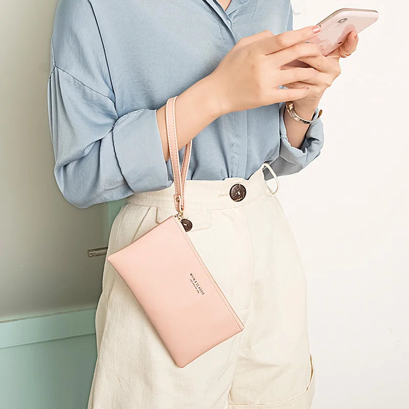 MIYIN Women's Purse long ultra-thin credit card bag minimalist zero purse thin large capacity zipper hold bag handbag purse girl.