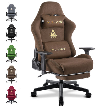 HAPIHAPPY Modischer Gaming-Stuhl, echter Computer-Bürostuhl mit Taschenfederkissen, Armlehnen und Fußstütze, Spielstuhl