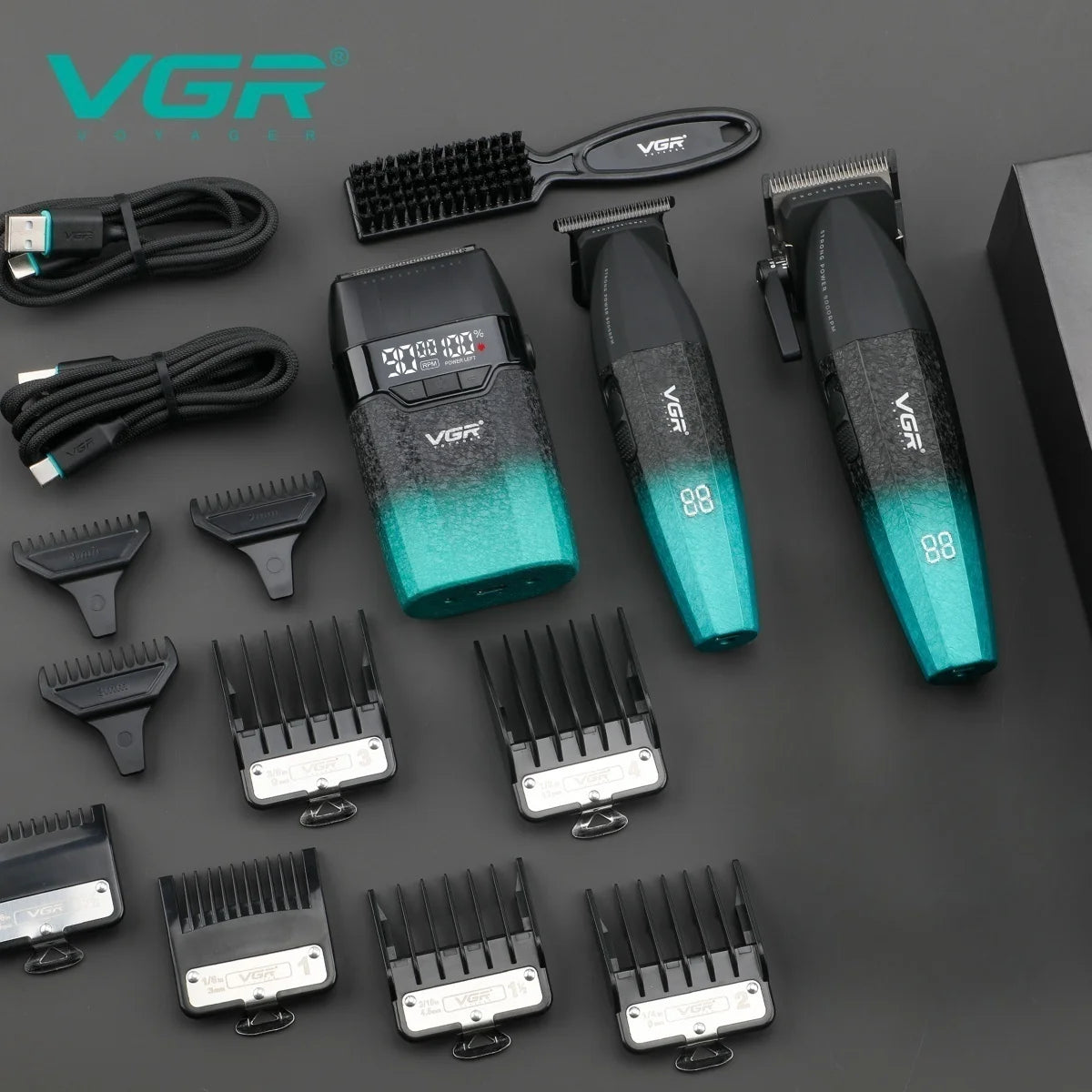 VGR Hair Clippers Professional Hair Trimmers Rechargeable Body Trimmer Electric Clippers Adjustable Hair Clippers Men V-640 s3.
