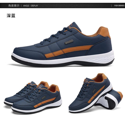 Pu Leder Männer Schuhe Turnschuhe Trend Casual Atmungsaktive Freizeit Männlichen Turnschuhe Nicht-Slip Schuhe Vulkanisierte Schuhe Tenis Masculino