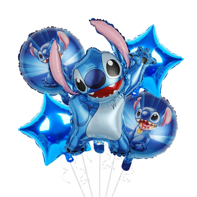 Stitch Party Supplies für Kinder Lilo und Stitch Geburtstag Party Dekorationen Luftballons Banner Tischdecke Hintergrund Geschirr