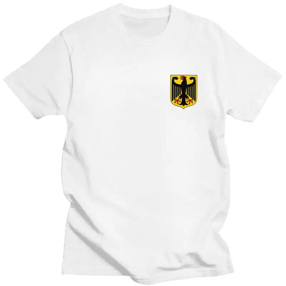 Custom Male Coat Of Arms Of Germany T Shirt Short Sleeve Cotton Tshirt T-shirt Leisure German Flag Eagle Tee Slim Fit Clothing.