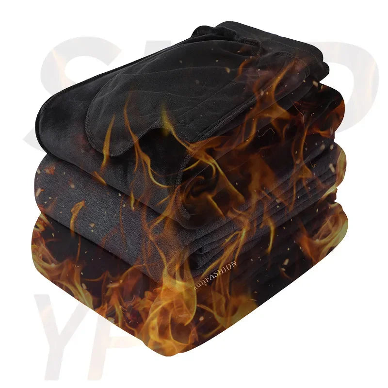 Herbst/Winter Fleece-gefütterte Herren-Hose mit Reißverschluss, warmes Fuß, Freizeithose, Übergröße, lockere Passform, gerade Bein-Jogginghose, trendig.