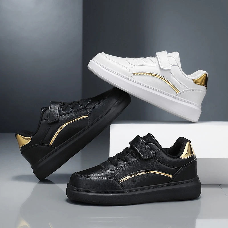 White Children Sneaker Boys Shoes PU Leather Casual Sports Kids School Skate Shoes Luxury Autumn Tennis Sneaker for Boy.