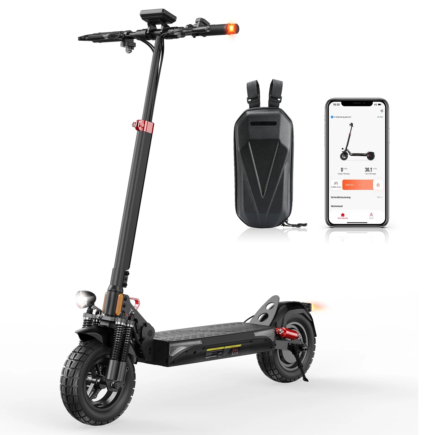 isinwheel T4 （ABE）Adult Electric Scooter 1000W Motor 48V12.5Ah Battery Electric Scooter 10" Off-Road  Tire  Electric Scooter.