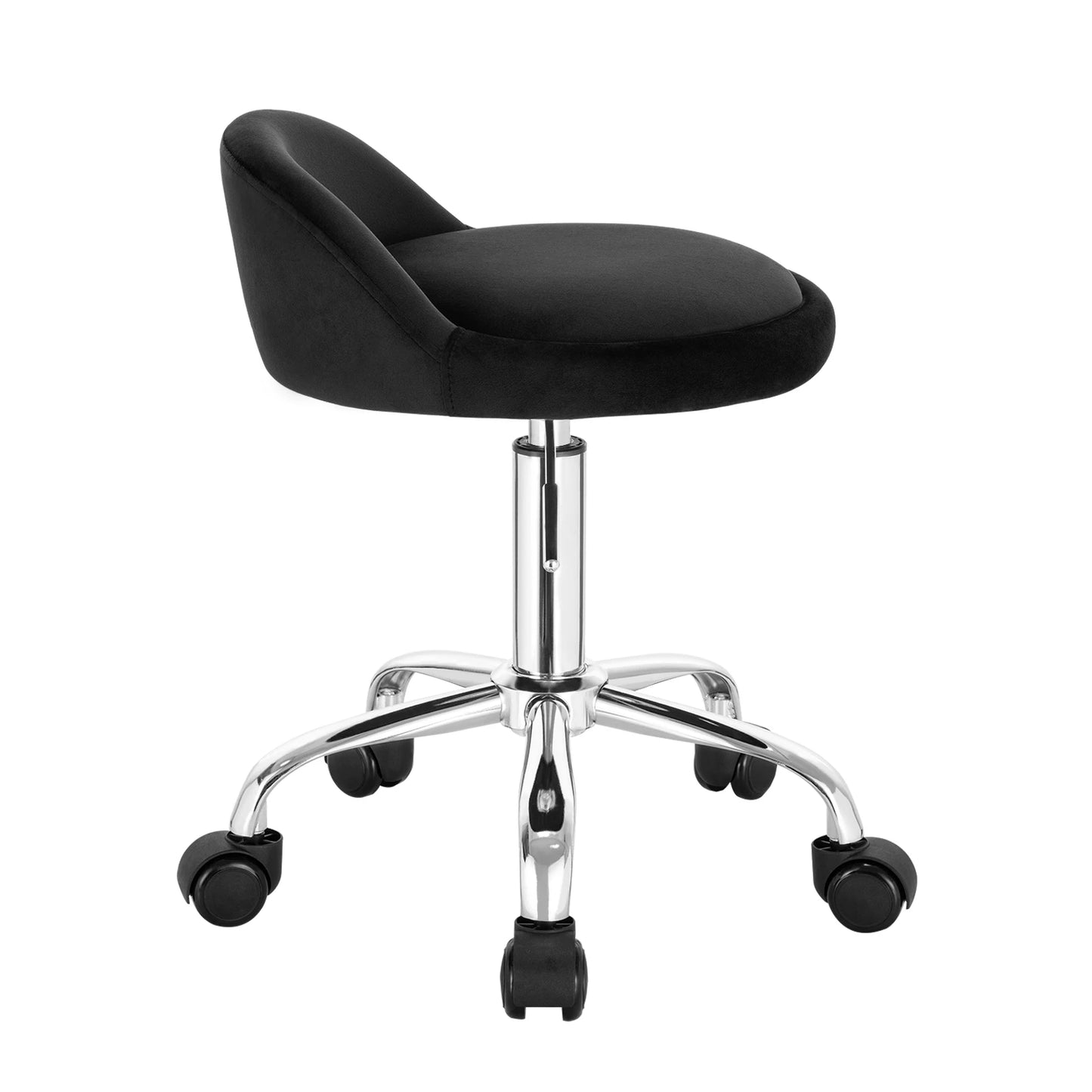WOLTU Drehbarer Bürostuhl mit Rollen, höhenverstellbarer Computerstuhl mit niedriger Rückenlehne, Arbeitsrolle, Rocker-Schminkhocker