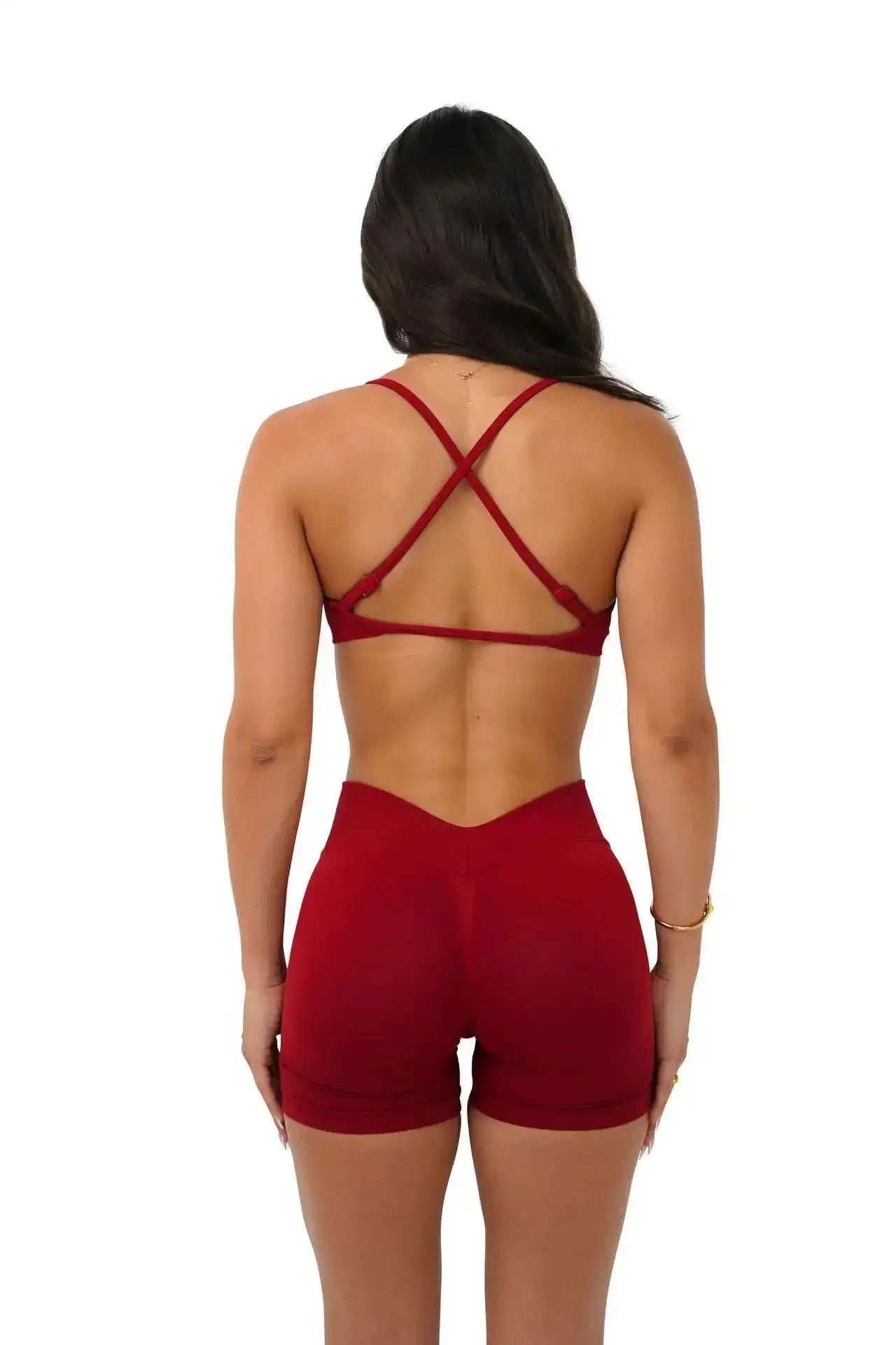 Short Gym Woman V Waist High Waist Fitness Training Yoga Clothing Running Butt Lifting Workout Leggings Cycling Sports Shorts.