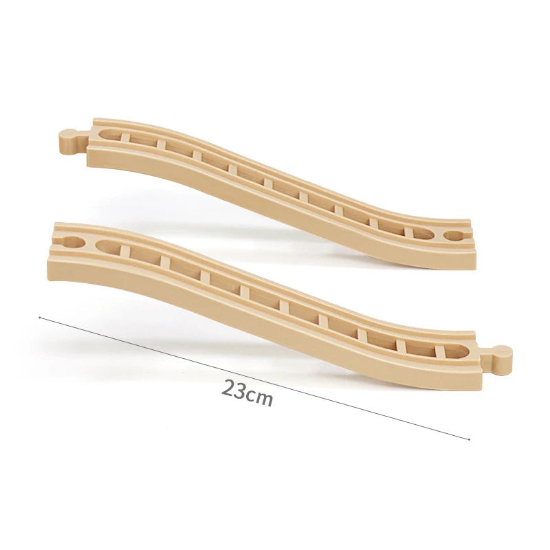 Train Tracks Wood Parts Railway Rails Racing Track Railway Bridge Fit Thomas Wooden Train Connector Children Toys Gifts For Kids