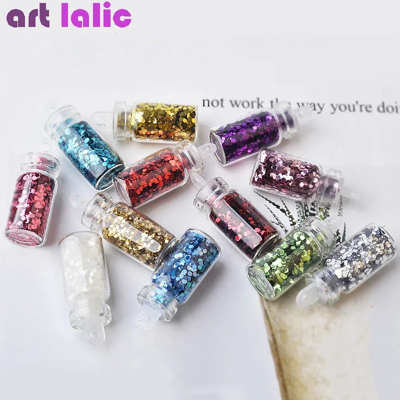 48pcs Nail Art Rhinestones Beads Sequins Set Mixed Design Glitter Tips Decoration Tools Gel Nail Stickers Case for Beauty Salon.