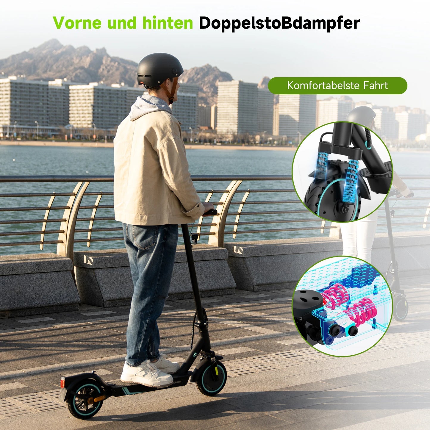 RCB EV85F (ABE) Adult EScooter 400W Motor Foldable E-Scooter 36V 7.8AH 8.5” Road Tire Commuting Electric Scooter.