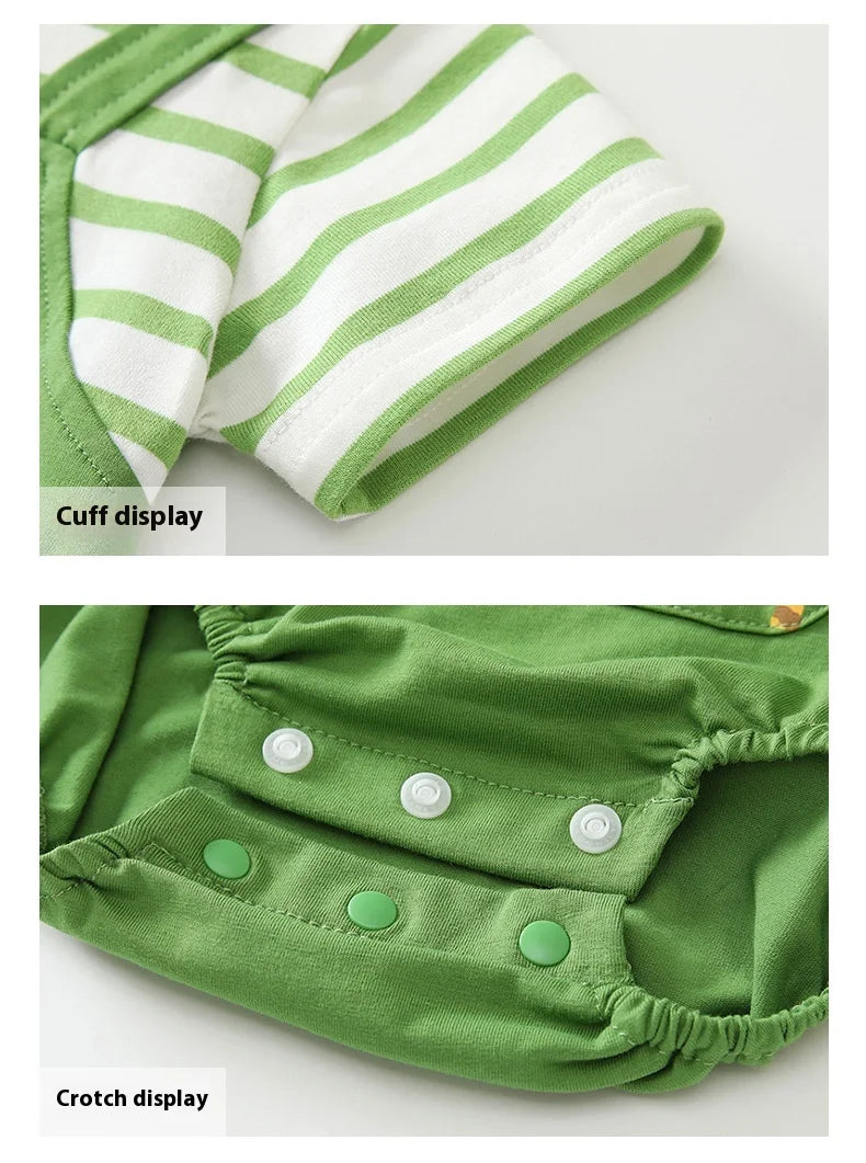 MINISO Mickey Sommer Baby Jungen Kurzarm Klettern Anzug Koreanischen Stil Baumwolle Faux Zwei Stück Säuglingsspielanzug 0-1 jahre Bodys.