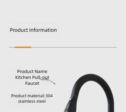 Kitchen Faucets 304 stainless steel Pull Out Kitchen Sink Water Tap Deck Mounted Mixer Stream Sprayer Head Hot Cold Taps