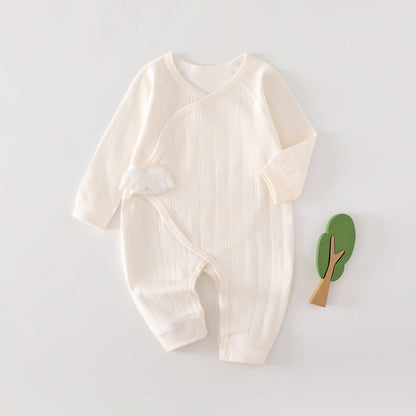 AYNIGIELL Frühling und Herbst 0-6 Monate Baby Strampler Neugeborene Mädchen Jungen 100 % Baumwolle Langarm Kleidung Säuglingsoverall.