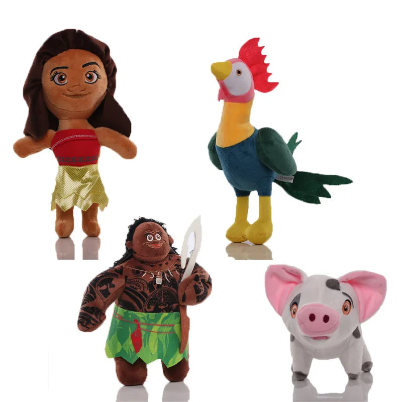 New Disney Movie TV Moana 2 Plush Pet Pig Pua Maui Heihei Stuffed Animals Cute Vaiana Cartoon Plush Toy Dolls Birthday Xmas Gift.